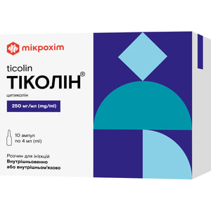 Тіколін р-н д/ін. 250мг/мл амп. 4мл №10