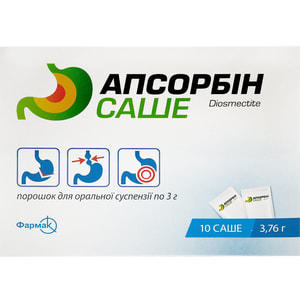 Апсорбін пор. д/орал. сусп. 3г саше 3,76г №10
