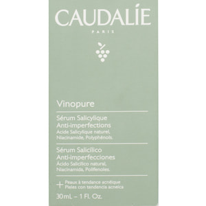 Сироватка для обличчя CAUDALIE (Кадалі) Vinopure Контроль Vegan недосконалості для проблемної шкіри 30 мл