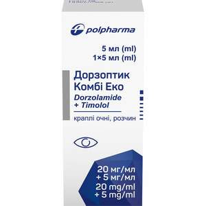 Дорзоптик Комбі Еко крап. очні р-н 20мг/мл+5мг/мл фл. 5мл