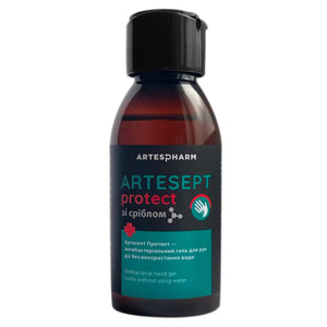 Антисептик для рук Artesept Protect (Артесепт Протект) з сріблом гель антибактеріальний флакон 100 мл