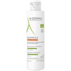 Гель-емолент для обличчя і тіла A-DERMA (А-Дерма) Екзомега Контрол для сухої шкіри 2 в 1 200 мл