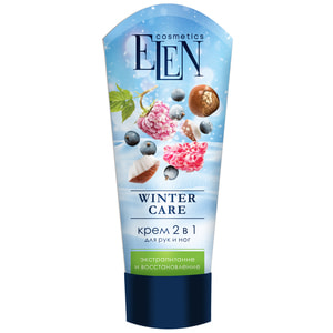 Крем для рук и ног ELEN COSMETICS (Элен Косметикс) Winter care 2 в 1 экстрапитательный 75 мл