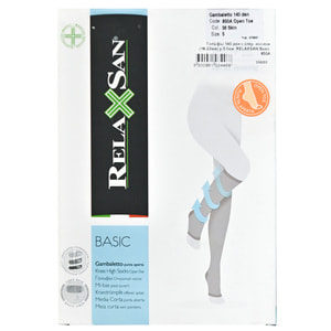 Гольфи компресійні RELAXSAN (Релаксан) Basic (Базік) 140 ден з відкритим носком 18-22 мм розмір 5 бежеві модель 850А