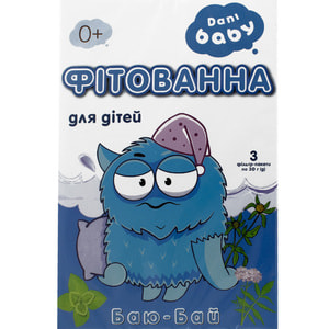 Фітованна рослинна суміш для фітованн №6 Баю-Бай DANI BABY (Дані Бебі) заспокійлива в фільтр-пакетах по 30 г 3 шт