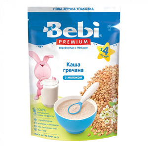 Каша молочна дитяча BEBI PREMIUM (Бебі Преміум) Гречка для дітей з 4-х місяців м'яка упаковка 200 г