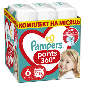 Підгузки-трусики для дітей PAMPERS Pants (Памперс Пантс) Giant 6 від 15 кг 132 шт