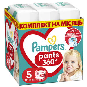 Підгузки - трусики для дітей PAMPERS Pants (Памперс Пантс) Junior 5 від 12 до 17 кг упаковка 152 шт