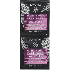 Маска для обличчя APIVITA (Апівіта) EXPRESS BEAUTY (Експрес бьюті) освітлююча з артишоком 8 мл 2 шт