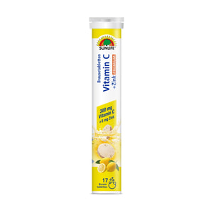 Вітаміни SUNLIFE (Санлайф) Vitamin C 300 + Zink 5 Вітамін С + Цинк 5 Brausetabletten таблетки шипучі туба 17 шт