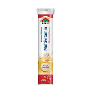 Вітаміни SUNLIFE (Санлайф) Multivitamin Brausetabletten Мультивітамін таблетки шипучі туба 20 шт