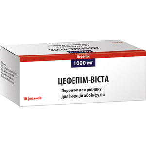 Цефепим-Виста пор. д/р-ра д/ин./инф. 1000мг фл. №10