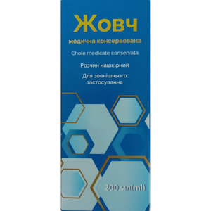 Жовч мед. консервов. р-н нашкір. фл. 200мл