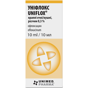 Унифлокс капли глаз./ушн. 0,3% конт. 10мл