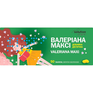 Валеріана максі табл. в/о 30мг №50 Solution Pharm