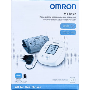 Измеритель (тонометр) артериального давления OMRON (Омрон) HEM-7121J- ARU модель M1 Basic (Базик) автоматический
