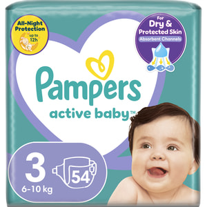 Підгузки для дітей PAMPERS Active Baby Midi (Памперс Актив Бебі Міді) 3 від 6 до 10 кг 54 шт