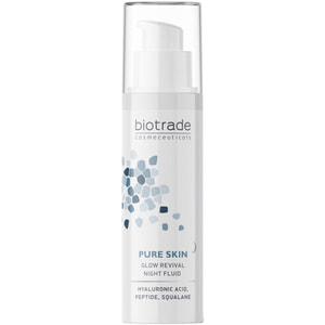 Флюїд для обличчя BIOTRADE Pure Skin (Біотрейд Пуе Скін) нічний з гіалуроновою кислотою та пептидами 50 мл