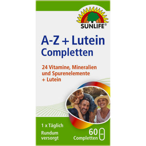 Витамины SUNLIFE (Санлайф) A-Z + Lutein Completten A-Z + Лютеин каплети 60 шт