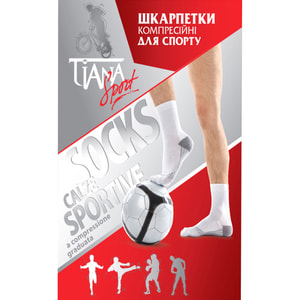 Носки компрессионные TIANA (Тиана) для спорта размер 39-40 цвет белый модель 755