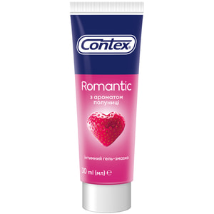 Інтимний гель-змазка CONTEX (Контекс) Romantic (Романтик) з ароматом полуниці (лубрикант) 30 мл NEW