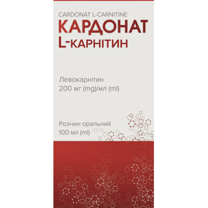 Кардонат L-карнітин р-н орал.200мг/мл конт. 100мл №1