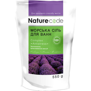 Сіль морська для ванн NATURE CODE (Натур Код) AntiStress 550 г
