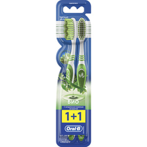 Зубна щітка ORAL-B (Орал-бі) Bio (Біо) 40 середньої жорсткості 2 шт