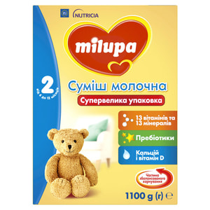 Суміш молочна дитяча Нутриція Milupa (Мілупа) 2 від 6 до 12 місяців 1100 г