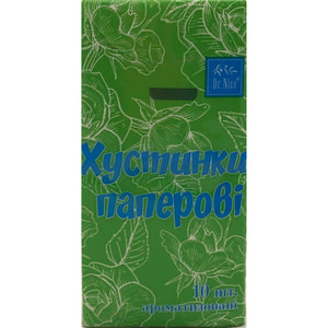 Хусточки паперові DR.NICE (Доктор Найс) з ароматом алое 10 шт