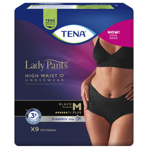 Труси урологічні для жінок TENA (Тена) Lady Pants Plus Medium (Леді Пентс Плюс Медіум) Black чорні 9 шт
