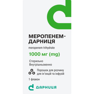 Меропенем-Дарница пор. д/р-ра д/ин./инф. 1000мг фл. №1