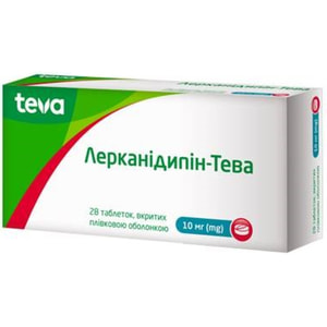 Лерканидипин-Тева табл. п/о 10мг №28