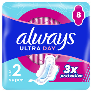 Прокладки гігієнічні жіночі ALWAYS (Олвейс) Ultra Super Single (Ультра супер) ультратонкі ароматизовані 8 шт