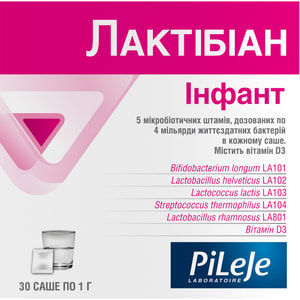 Лактібіан Інфант порошок для відновлення балансу мікрофлори кишечника в саше по 1 г 30 шт