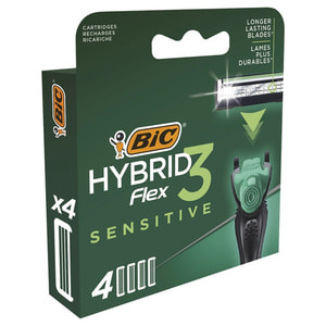 Касети (картриджі, леза) змінні BIC (Бік) Flex 3 Hybrid (Флекс 3 Гібрид) Sensitive 4 шт