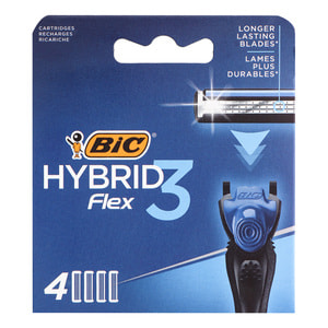 Касети (картриджі, леза) змінні BIC (Бік) Flex 3 Hybrid (Флекс 3 Гібрид) 4 шт