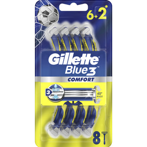 Бритва для гоління GILLETTE Blue 3 (Жіллет Блу 3) Comfort одноразова 8  шт
