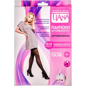 Чулки антиварикозные TIANA 830 (Тиана) 13-15 мм рт ст 70 den размер 5 черные