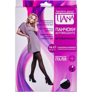 Чулки антиварикозные TIANA 838 (Тиана) 18-21 мм рт ст 140 den размер 6 черные