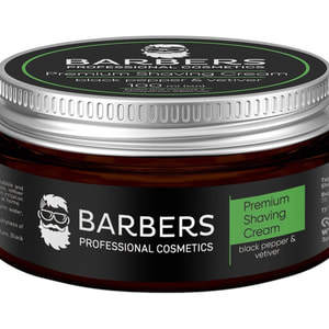 Крем для гоління BARBERS (Барберс) Black Pepper-Vetiver з тонізуючим ефектом 100 мл