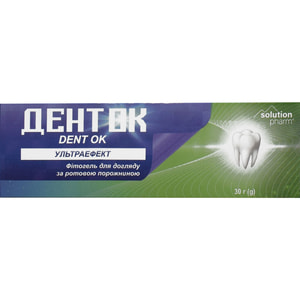 Фітогель для ротової порожнини (DENT OK) ДентОК Ультраефект 30 г Solution Pharm