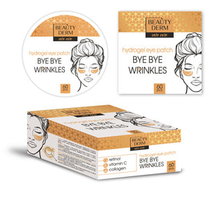 Патчі для шкіри навколо очей Beauty Derm (Бьюті дерм) золоті гідрогелеві Bye Bye wrinkles 60 шт