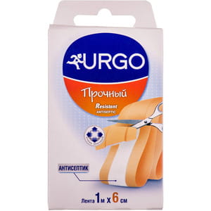 Пластир медичний URGO (Урго) міцний стрічка розмір 1 м х 6 см 1 шт