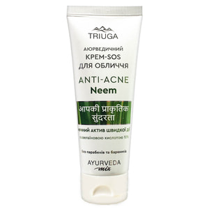 Крем-SOS для обличчя TRIUGA (Тріюга) Anti-Acne аюрведичний нічний актив Neem 75 мл