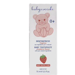 Зубна паста для дітей BABYCOCCOLE (Бейбікоколе) з вітамінами і кальцієм полуниця 75 мл