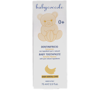 Зубна паста для дітей BABYCOCCOLE (Бейбікоколе) з вітамінами і кальцієм банан 75 мл