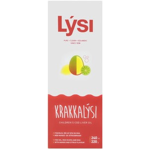 Омега-3 (риб'ячий жир) LYSI (Лісі) для дітей зі смаком манго, лимону та лайму флакон 240 мл