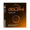 Презервативи латексні DOLPHI (Долфі) Super Hot (Супер хот) зігріваючі для додаткового жіночого задоволення в силіконовій смазці 3 шт