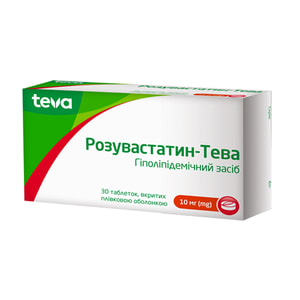 Розувастатин-Тева табл. в/о 10мг №30